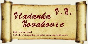 Vladanka Novaković vizit kartica